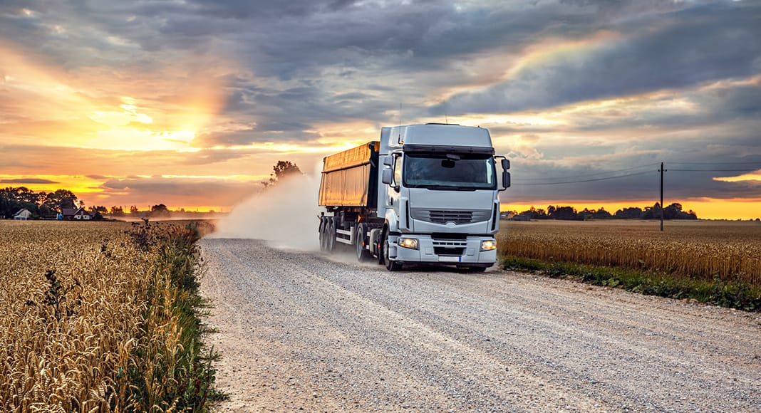 Watch out for harvest trucks